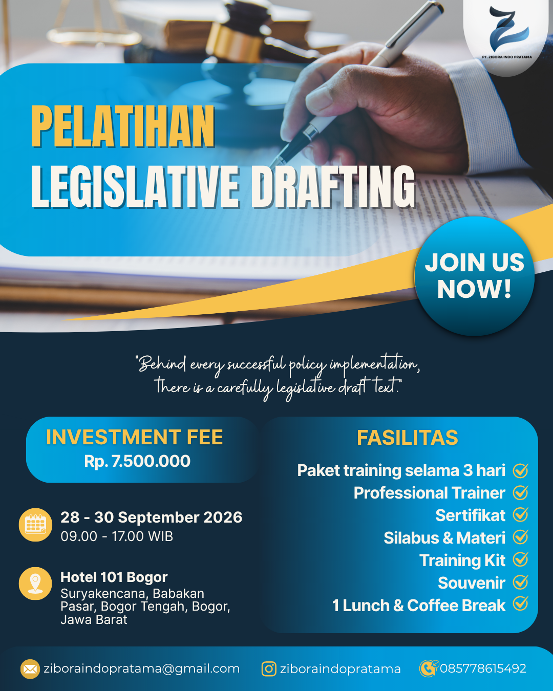 Pelatihan Legislative Drafting Sekretariat Jenderal KPU